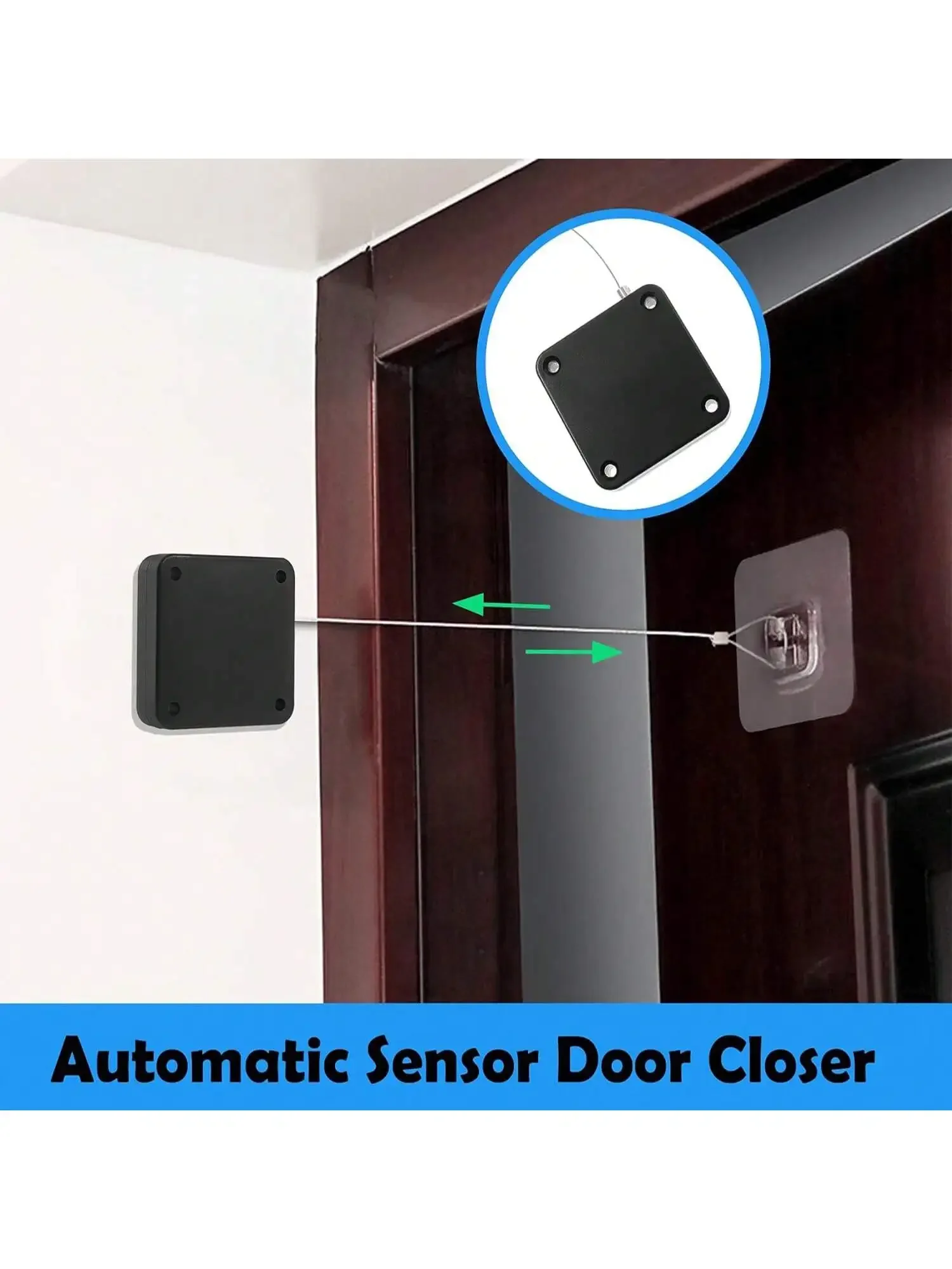 1 piece of non punching automatic sensing door closer, suitable for storms, household and commercial use