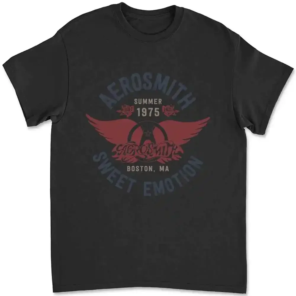 Aerosmith Official T Shirt Sweet Emotion Black Cotton AI5Z