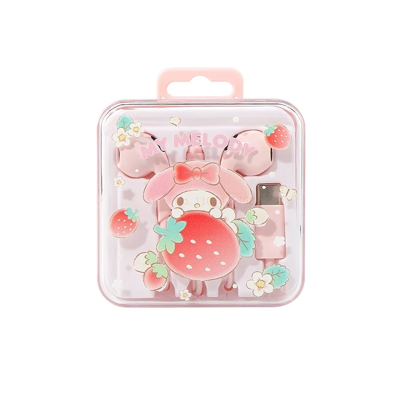 New Sanrio Wired Headphones Kuromi Cinnamoroll Type-c Semi-in-ear Headphones 3.5mm High-quality Game Noise Reduction Headphones