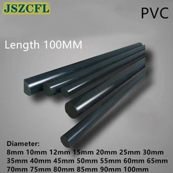 Black Plastic PVC Round Rod Bar Diameter 8/10/12/15/20/30/35/40/45/50/55/60/70/80/90/100mm for Engineering Tools Length 100MM