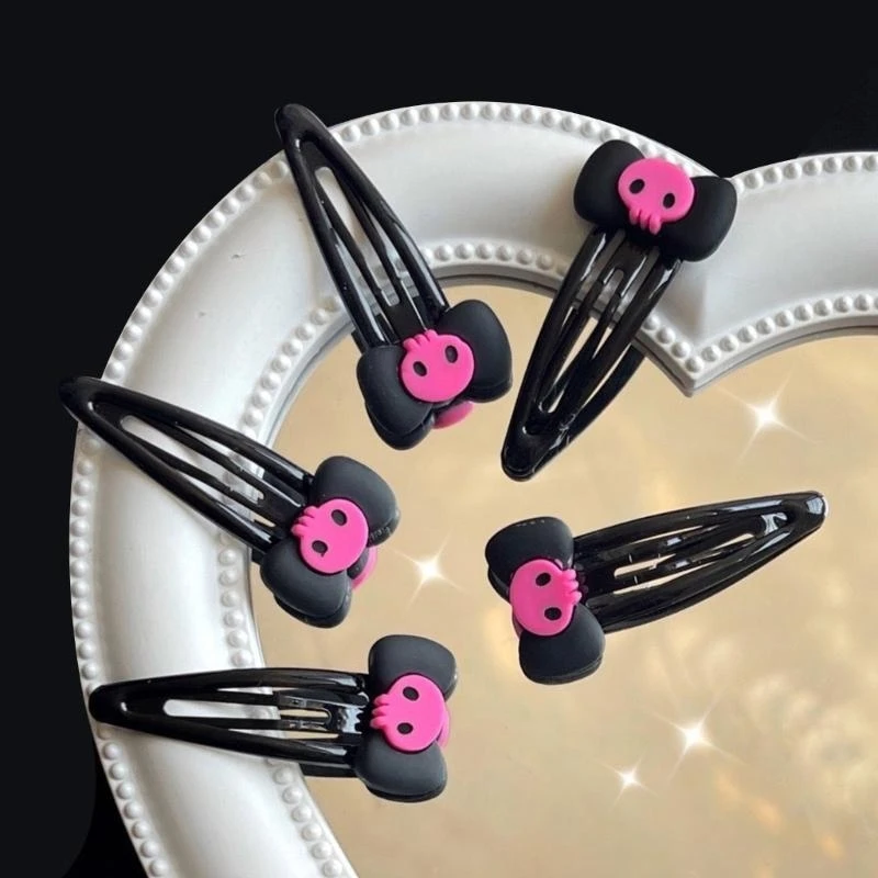 Hairpin Skull Bobby Pins JK Hair Clip Bows Hair Clip Bows Barrette Skull Hairpin Bows Hairpin Jk Hair Accessories