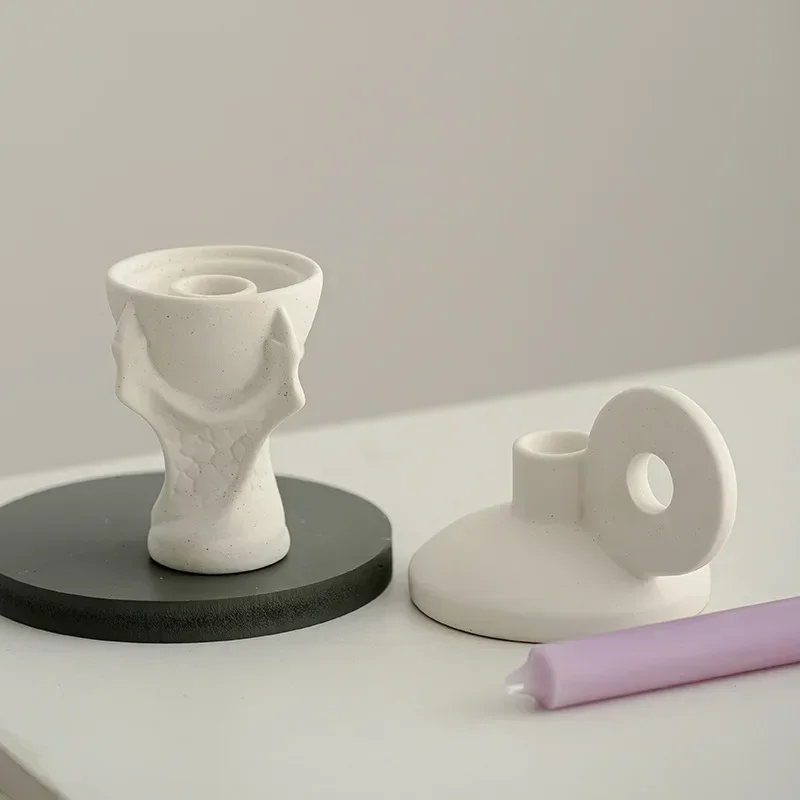 クリスマスホームデコレーション北欧キャンドルキャンドルスティック装飾ホリデーセラミックキャンドルホームホルダー装飾キャンドルスタンドルーム装飾