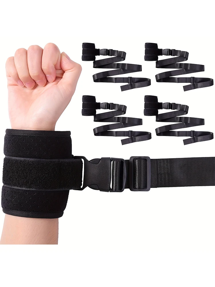 Adjustable Limb Restraint Strap with Quick Release Buckle, Breathable Polyester for Bedridden Patients