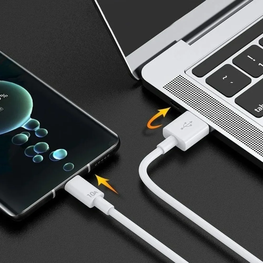 New USB Type C Cable Mobile Phone USB 10A Fast Charging Wire USB C 120W 10A Data Cable Cord for Huawei
