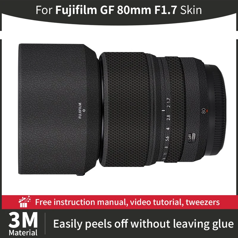 For Fujifilm 80mm Skin Fujifilm GF 80mm F1.7 Camera Lens Skin Anti-scratch Camera Lens Sticker protective film