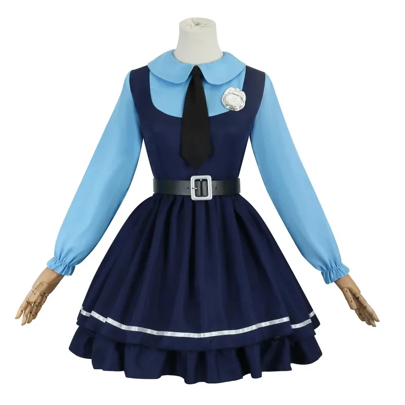 مجنون الحيوان جودي هوبس زي الهالوين التأثيري لمدينة أرنب ضابط الشرطة حديقة الحيوان زي فستان بتصميم حالم حتى هدايا الطفل الكبار