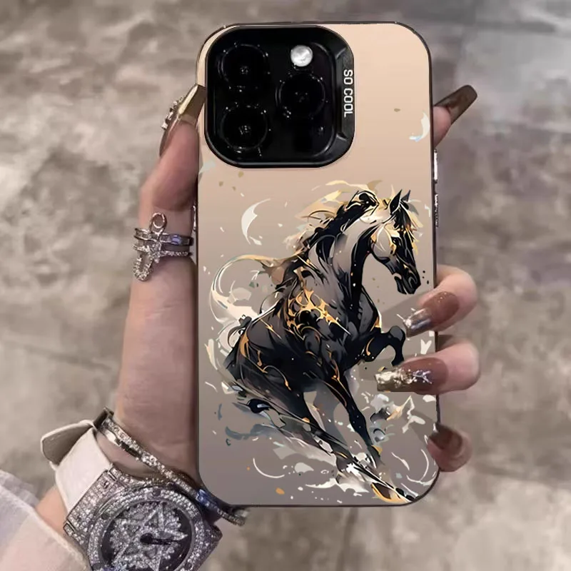 

New Style Galloping Horse Pattern Phone Case For Xiaomi Redmi Note 14 13 12 Pro Plus 5G 11 10 14C 13C 15C Shockproof Back Cover