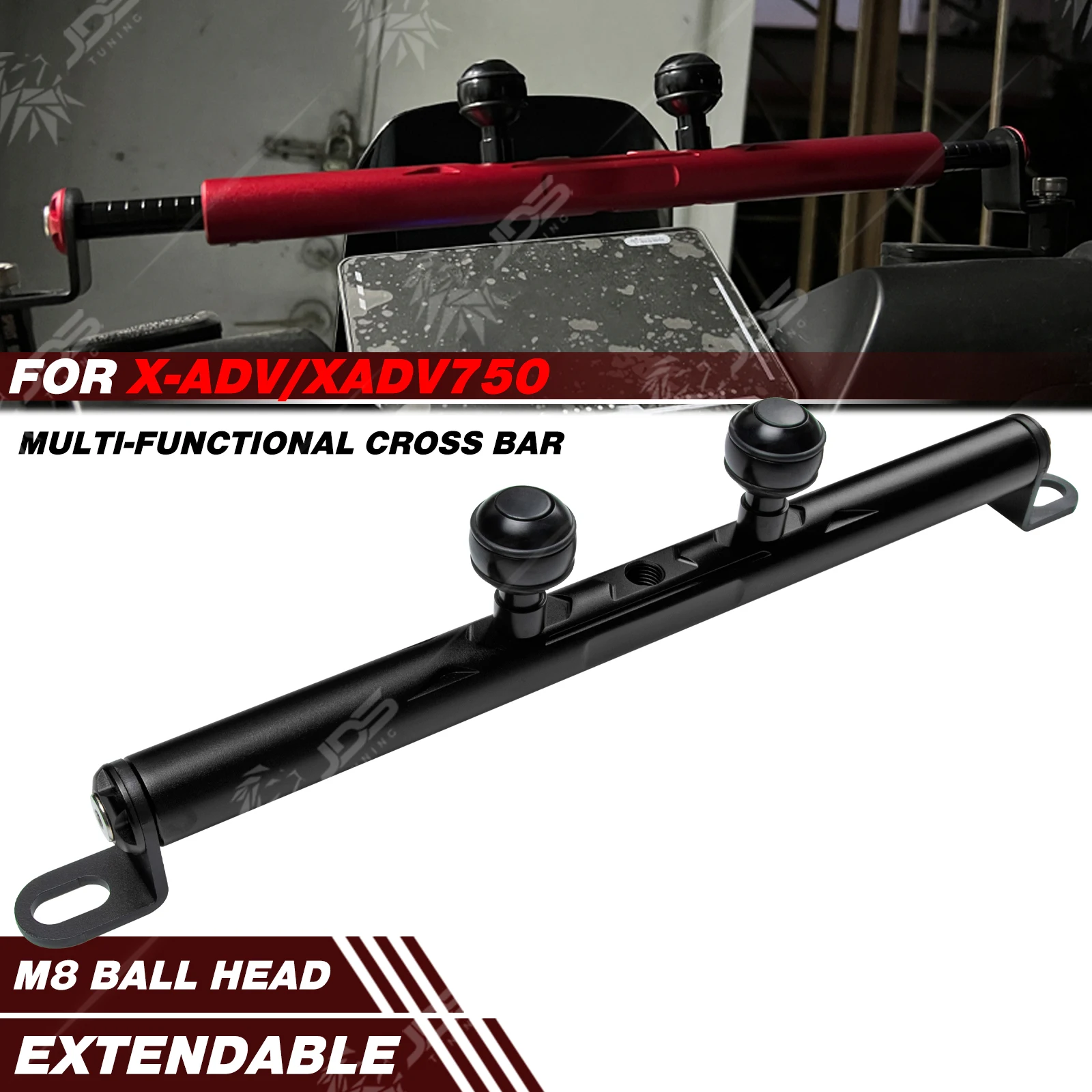 

JDSTUNING For HONDA X-ADV/XADV750 Crossbar Balance Beam Multifunction Bar Phone Holder Bracket Accessories Parts