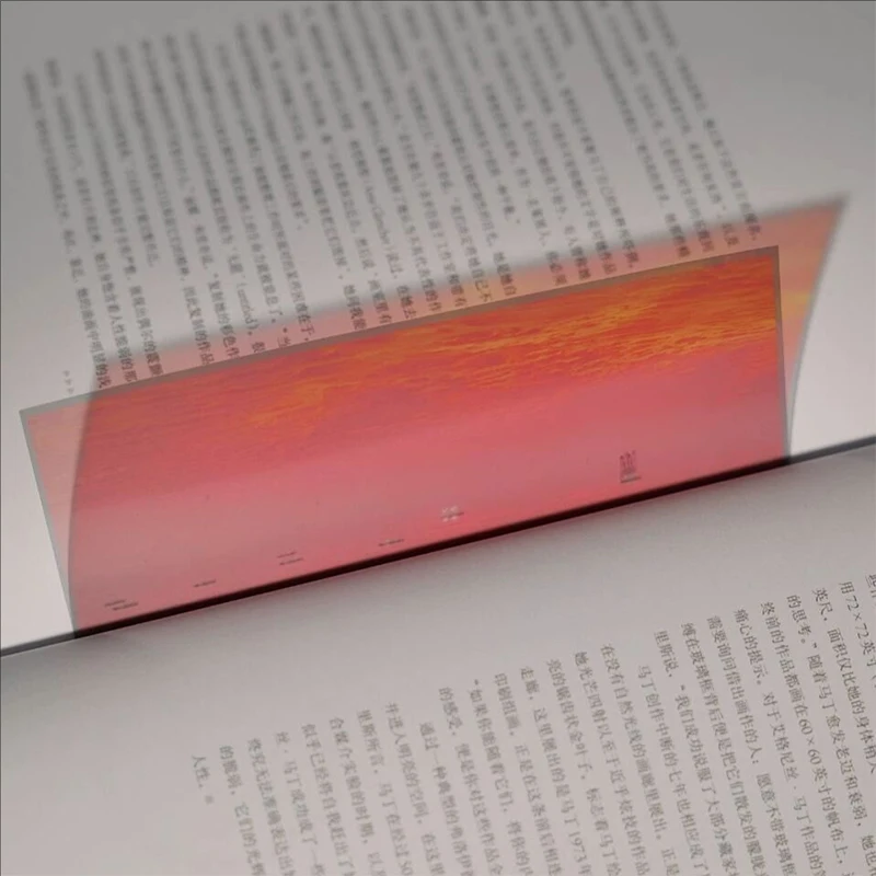 

Уникальная закладка для книг с изображением голубого моря, 1 шт., яркие цвета, полупрозрачная, с изображением рассвета и заката, для чтения и ведения дневника