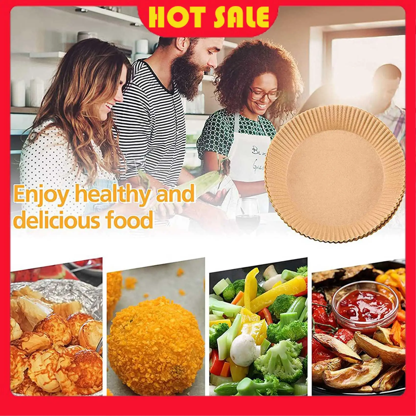 Noodzaak 200 Stuks Lucht Friteuse Perkamentpapier Liners Non-stick Wegwerp Lucht Friteuse Liners Mand Ongeperforeerd Ronde Perkamentpapier