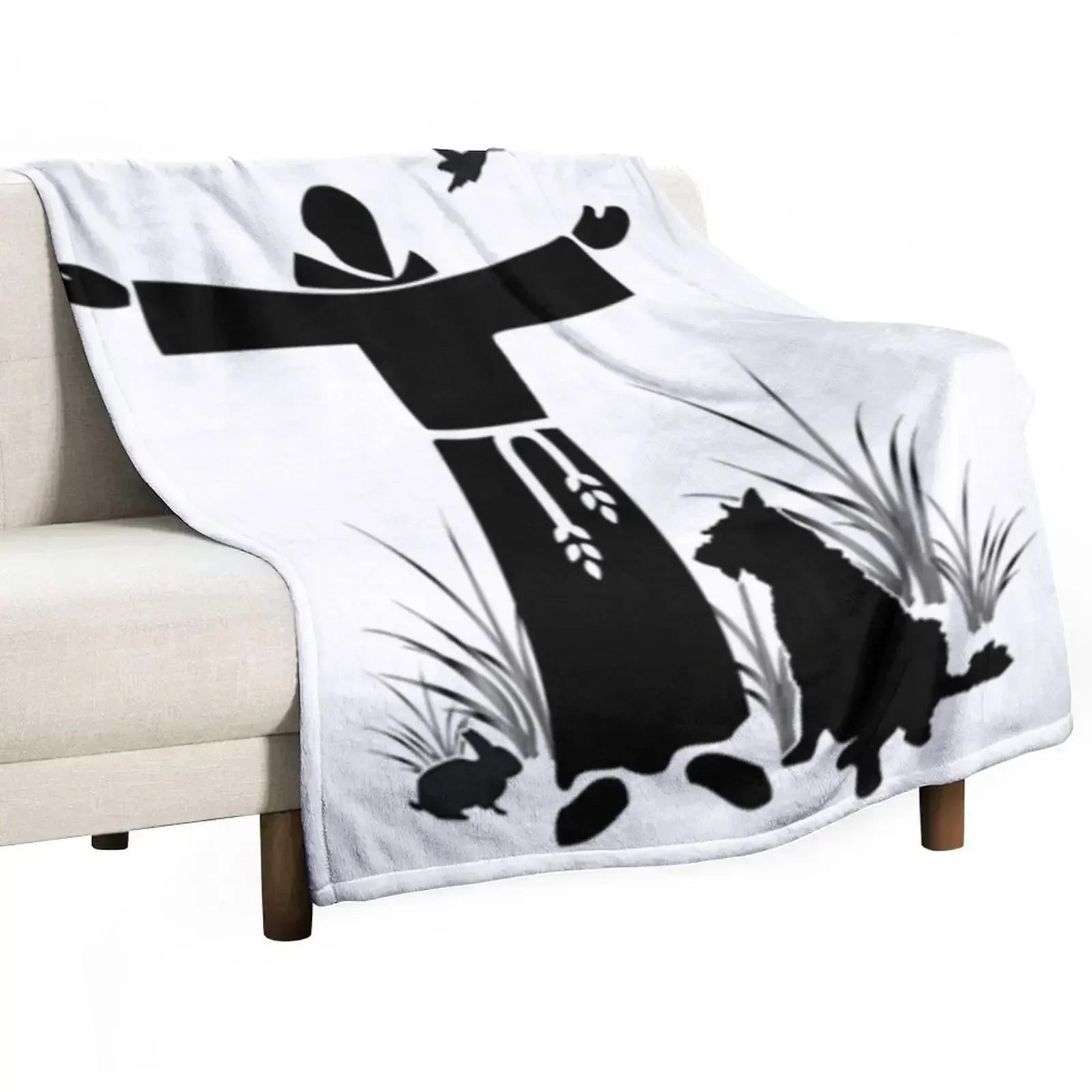 

Feast of St Francis of Assisi Throw Blanket Stain Resistant Cozy Warm Blanket