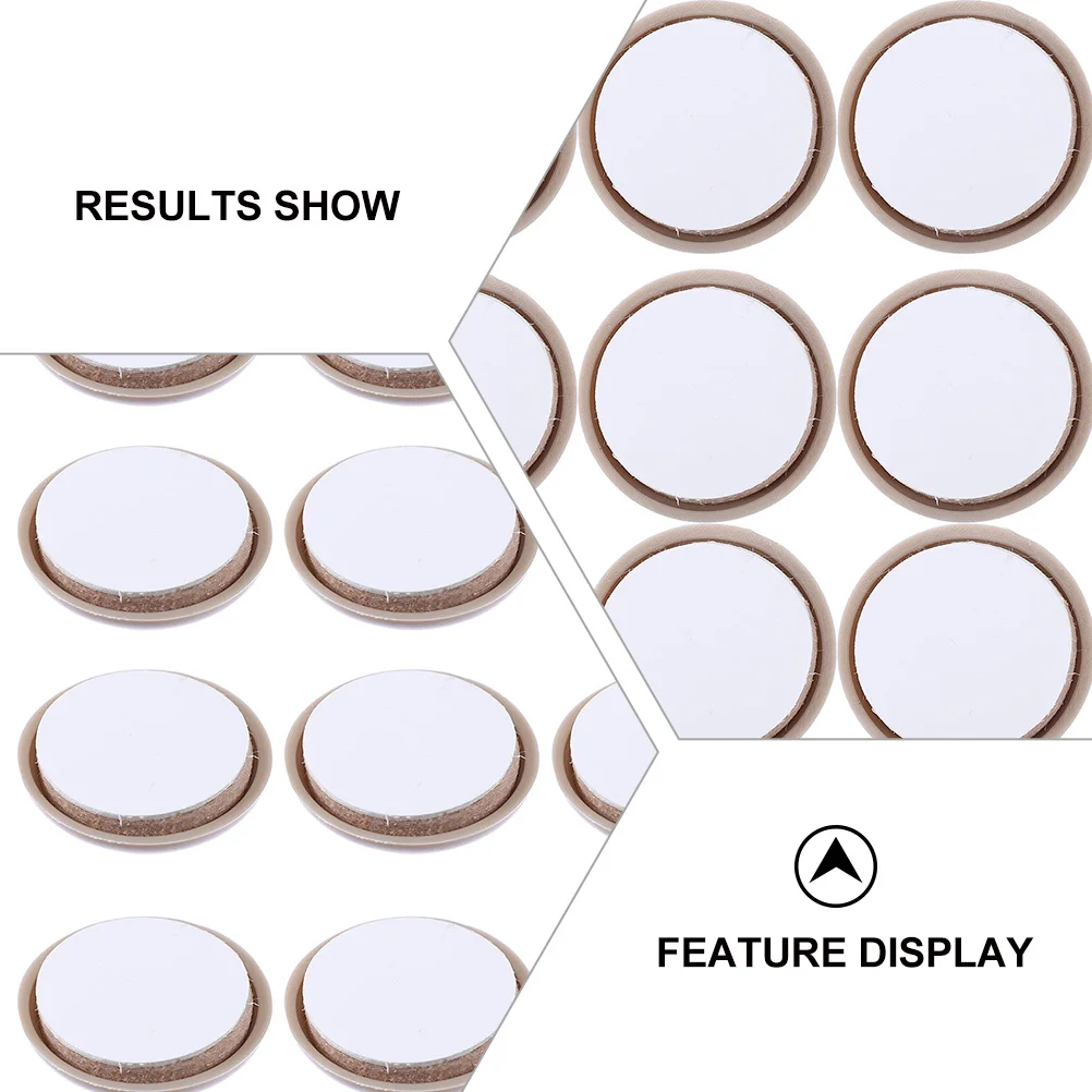 

24Pcs Furniture Glide Stick-on Plastic Floor Protectors Pads for Chair Table Legs Smooth Self-Adhesive Anti-Slip Furniture Pads