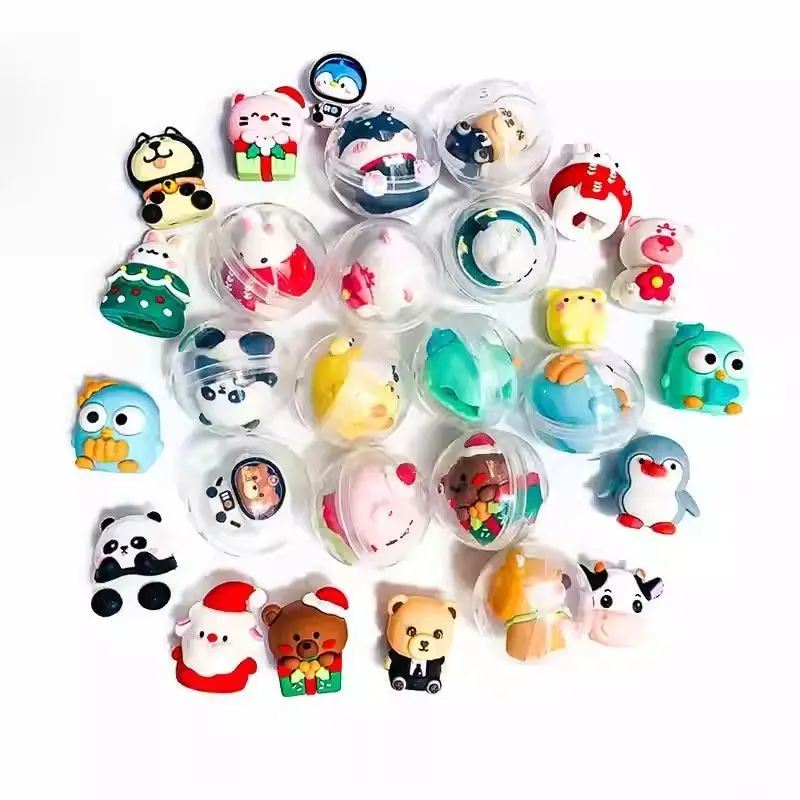 10 piezas de juguetes sorpresa mixtos divertidos en cápsulas, con cápsula transparente, juguetes variados, premios, relleno para piñata, regalos para fiestas de cumpleaños, populares