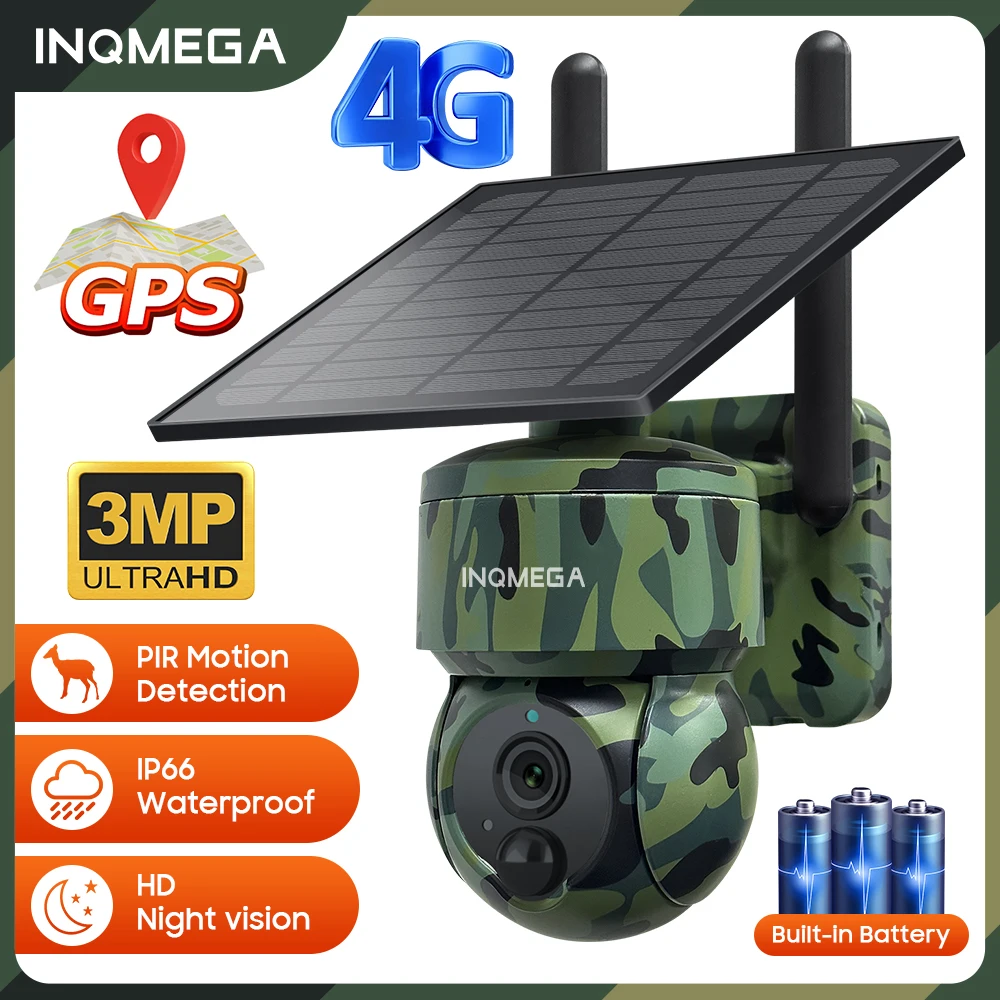 INQMEGA 3MP with GPS Positioning Camouflage Color Solar Cell Camera PIR Human Detection: Support PIR Detection Wake-up