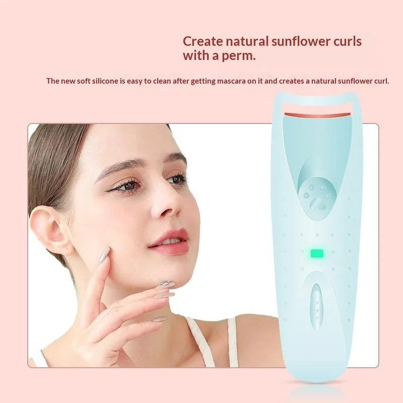 Elektrisch beheizter Wimpernformer für Frauen, langanhaltendes automatisches Wimpernwellen-Tool, neues Make-up-Zubehör, beheizter Wimpernclip – Detail 7