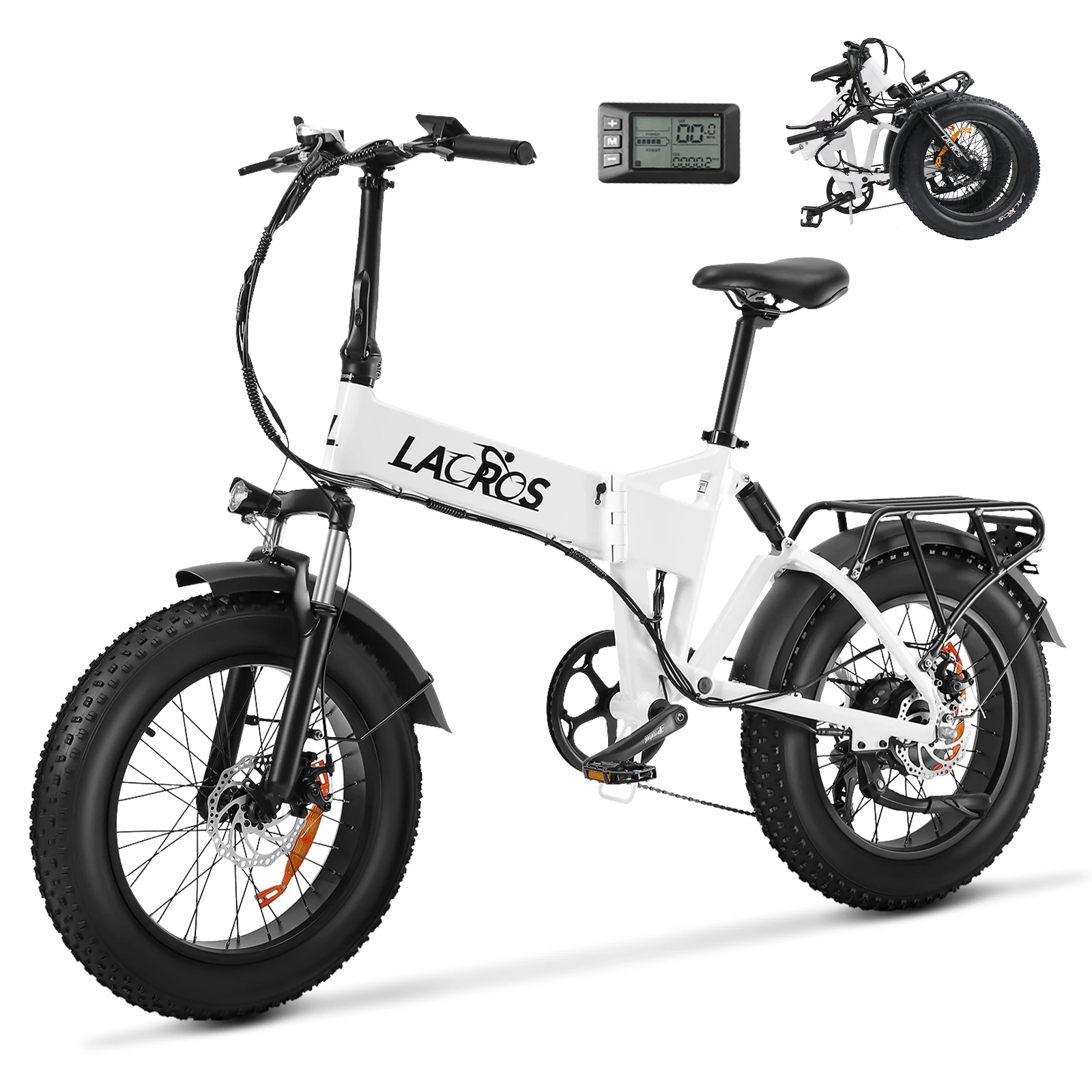 

Электрический велосипед для взрослых Lacros Pinecone, городской электровелосипед 500 Вт, ebike 48 В 12,8 Ач, электронный горный велосипед с 20 толстыми шинами