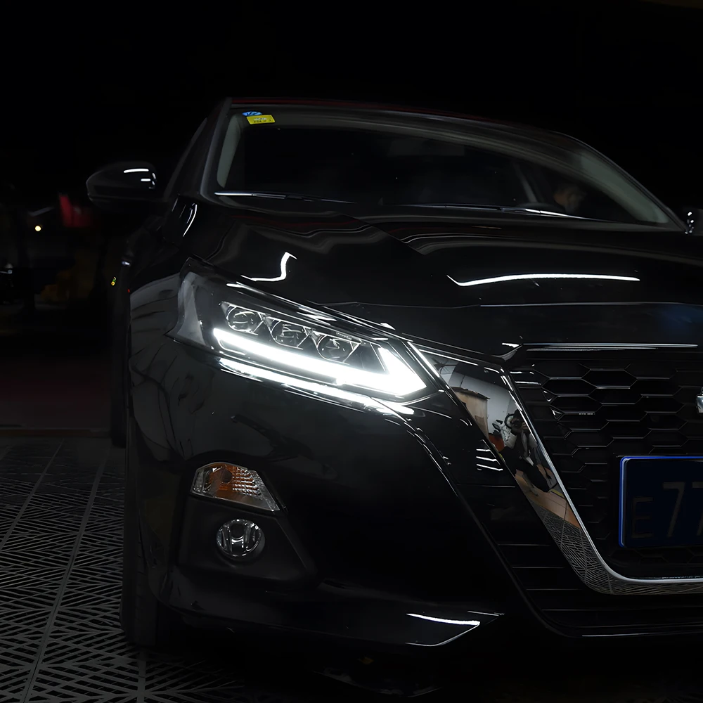 

Автомобильные передние фонари для Nissan Teana 2019-2021, обновленная сборка автомобильных фар, высокая конфигурация, светодиодный проектор, аксессуары с 3 линзами