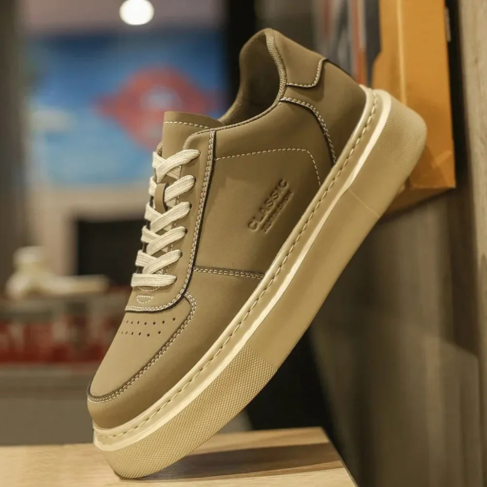 الأبيض الصيف مجلس حذاء كاجوال للرجال موضة أحذية رياضية رجل مقاومة للاهتراء في الهواء الطلق الراحة الدانتيل موجزة نمط الكلاسيكية الترفيه #1