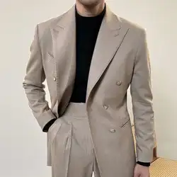 Casual Office Party Prom Costume Homme Men Tuxedo Suit Winter High Quality Business Dress Suit Wedding Suit For Men Versatile