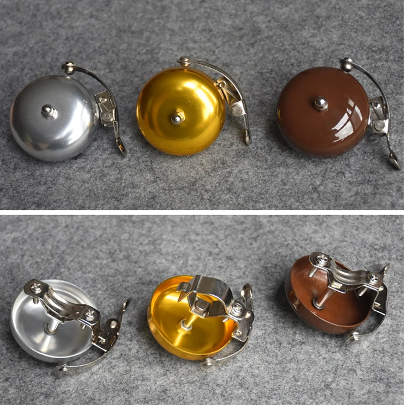 Bicycle Retro Car Bell Leisure Bicycle Dialing Bell Aluminum Silver Golden Coffee Brown Bike Bell Bike Accessories Bike Horn