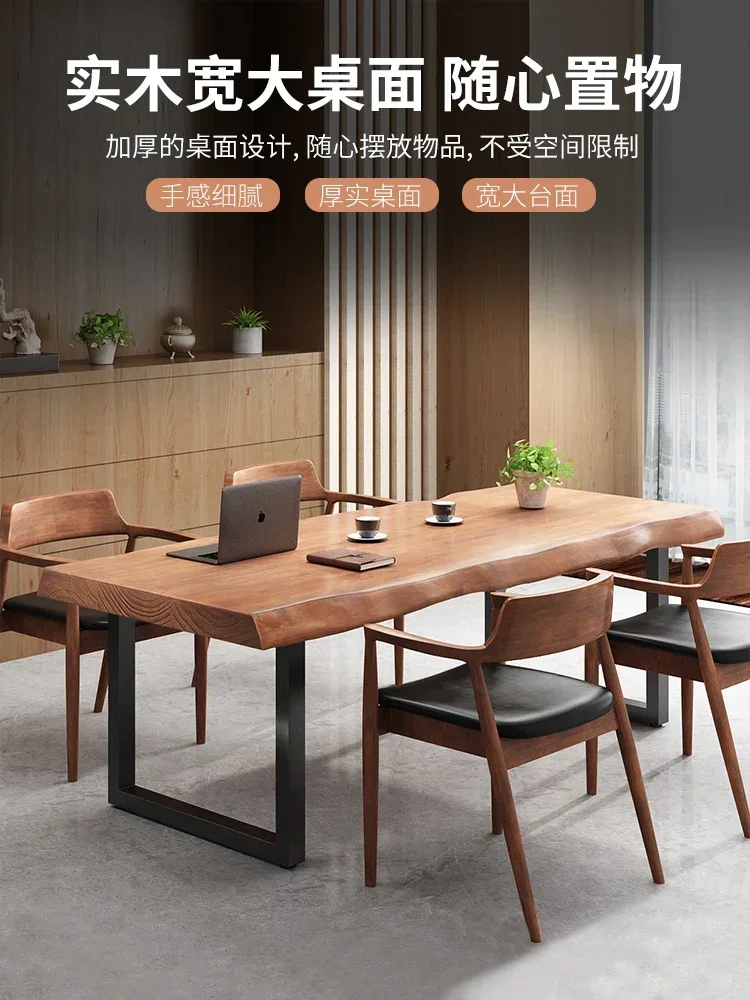 Solid wood computer desk, office desk, calligraphy desk and chair combination, home bedroom, study, writing desk