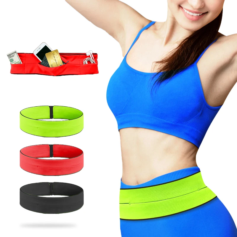 

Zipper Pocket Marathon Running Waist Pack with Water Bottle Pouch Adjustable Elastic Belt for Phone,Cycling,Hiking,Gym,Fitness