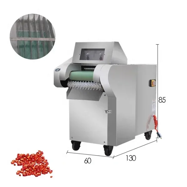 Industrial Electric Automatic Stainless Steel Vegetable Okra Cucumber Carrot Chili Pepper Cutter Cutting Machine
