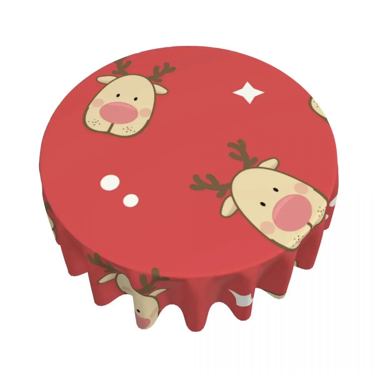 DIY Custom Circular Decorative Long Tablecloth With 60 Inch Bright Color And Anti Oil Stains Suitable For Restaurant Kitchens