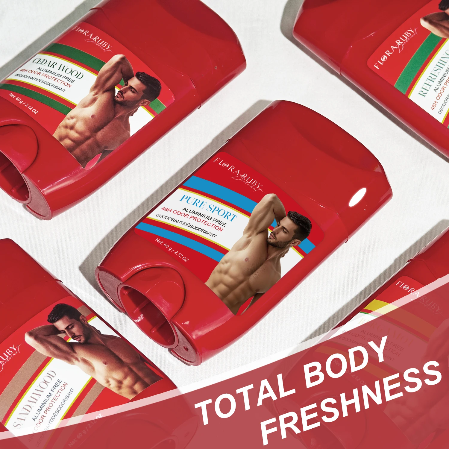 Männer Sandelholz Deodorant Stick Schwitzen Halten Trocknen Anhaltenden Duft Entfernen Achselhöhle Geruch Unterarm Erfrischen Sticks Erfrischen 5Pcs