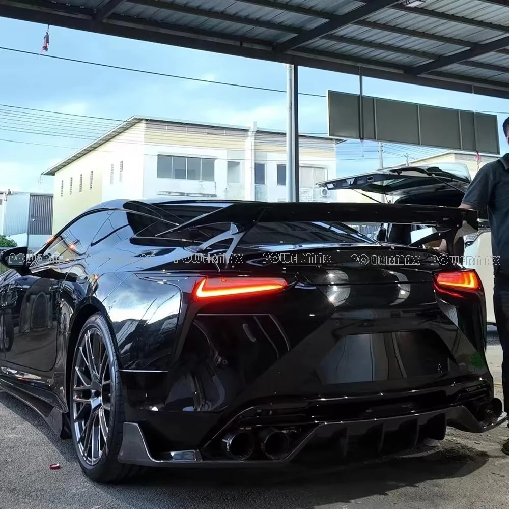 Wholesale Dry Carbon Fiber Art Style Rear Wing for Lexus LC500 LC500H Rear Trunk Wing 3