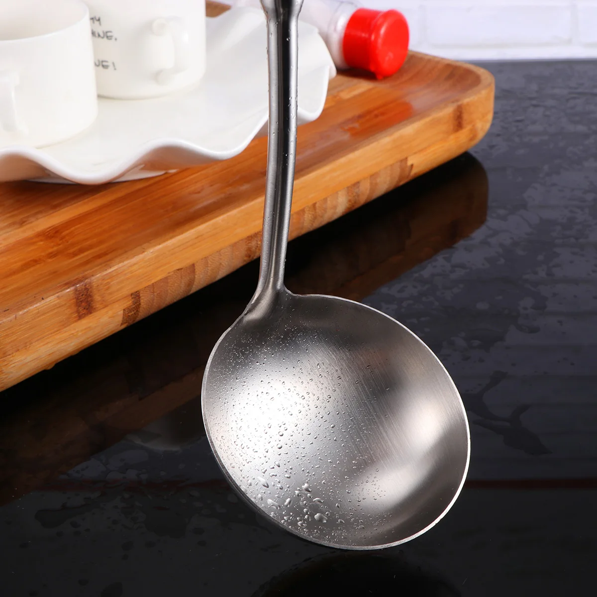 

Stainless Steel Kitchen Gadgets Stainless Steel Utensil Heat-resistant Tools Heavy Duty Cookware Dishwasher Safe Tidy Utensils