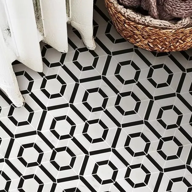 Marble Mosaic Tile 3D Mural Waterjet Stone for Kitchen Backsplash Bathroom Floor Wall - Creative Art Project