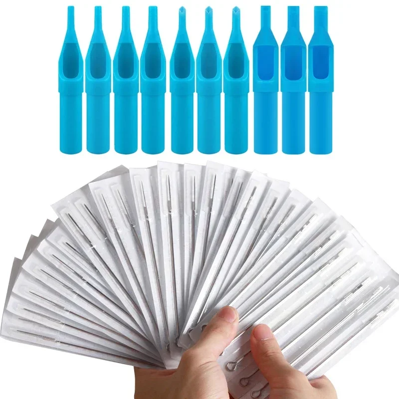 40pcs Tattoo Needles Cartridges Set  Disposable Mixed Tattoo Needles Tubes Includes Tattoo Tips