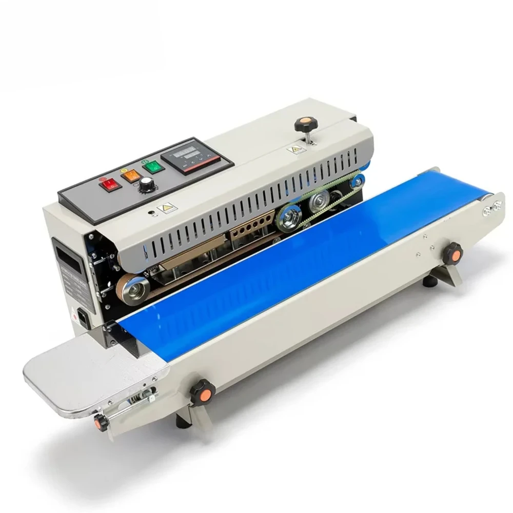 FR-900 Automatic Horizontal Plastic Bags Film Heat Sealing Continuous Band Sealer Machine Emergency Stop Counter