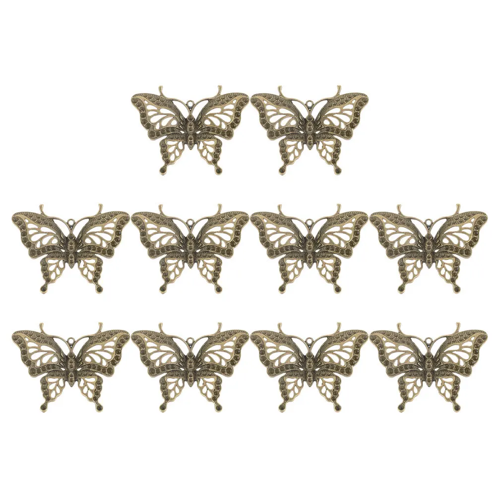 

10Pcs Hollow Butterfly Charm Pendant Durable Alloy for DIY Necklace Bracelet Jewelry Making Butterfly Pendant Charm