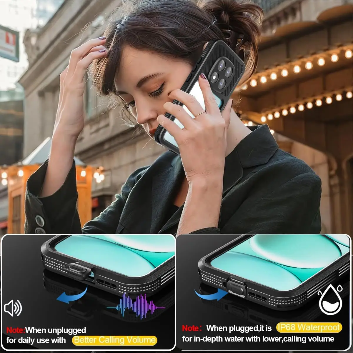 Wodoodporne etui do Xiaomi Redmi Note 15 Pro 5G Note 14 Pro 5G, odporne na śnieg i wstrząsy, z certyfikatem IP68, etui ochronne na całe urządzenie. — zdjęcie produktu 6