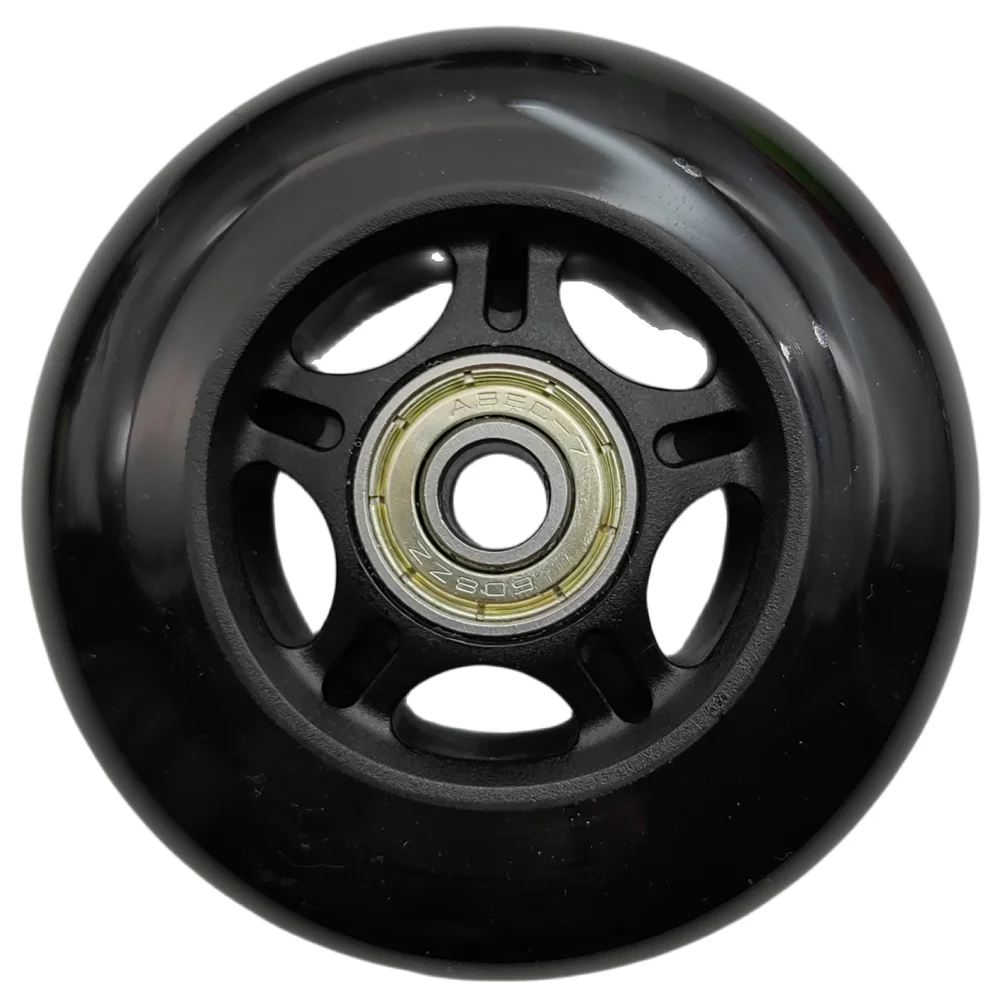 Roda não intermitente para patins, roda preta, frete grátis, 72mm, 76mm, 80 mm