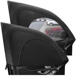 2pcs Car Window Shade Side Window Sun Shade Vehicle UV Protect Shield Mesh Mosquito Cover Breathable Protection Privacy Sunshade