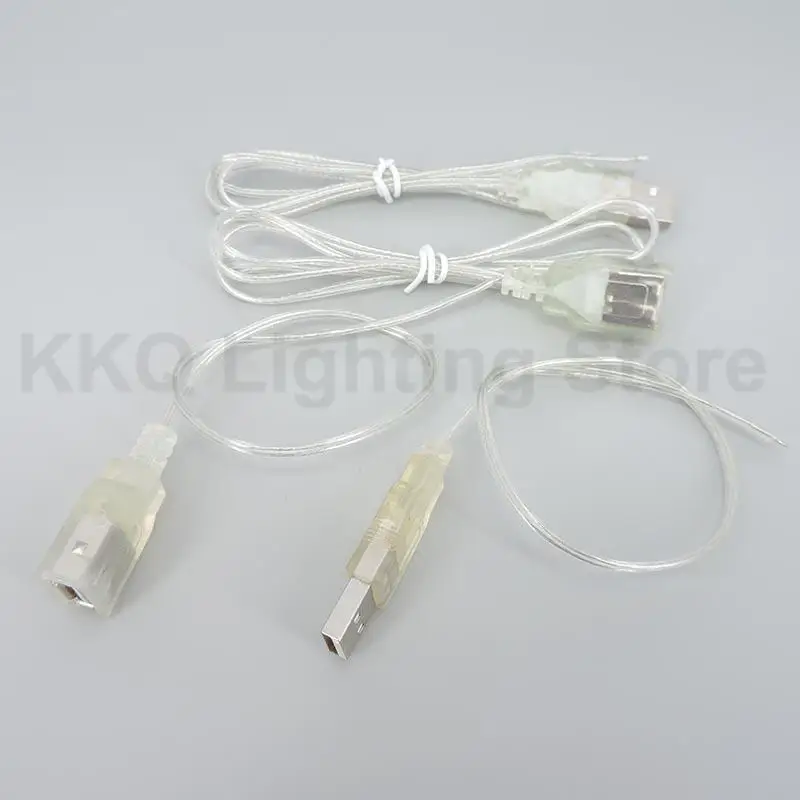 

5V USB 2.0 Power Supply Cable 2Pin Type A Male Plug/Female Jack Wire Charger transparent Cord Extension Connector 26awg k