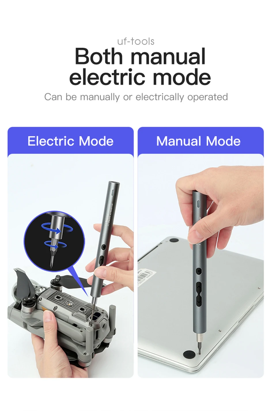 Präzisions-Elektroschraubergriff, Elektrowerkzeug, wiederaufladbar, kabellos, Mini, klein, für 4 mm Bits für Xiaomi Mobile Cell Repair Neu – Detail 3