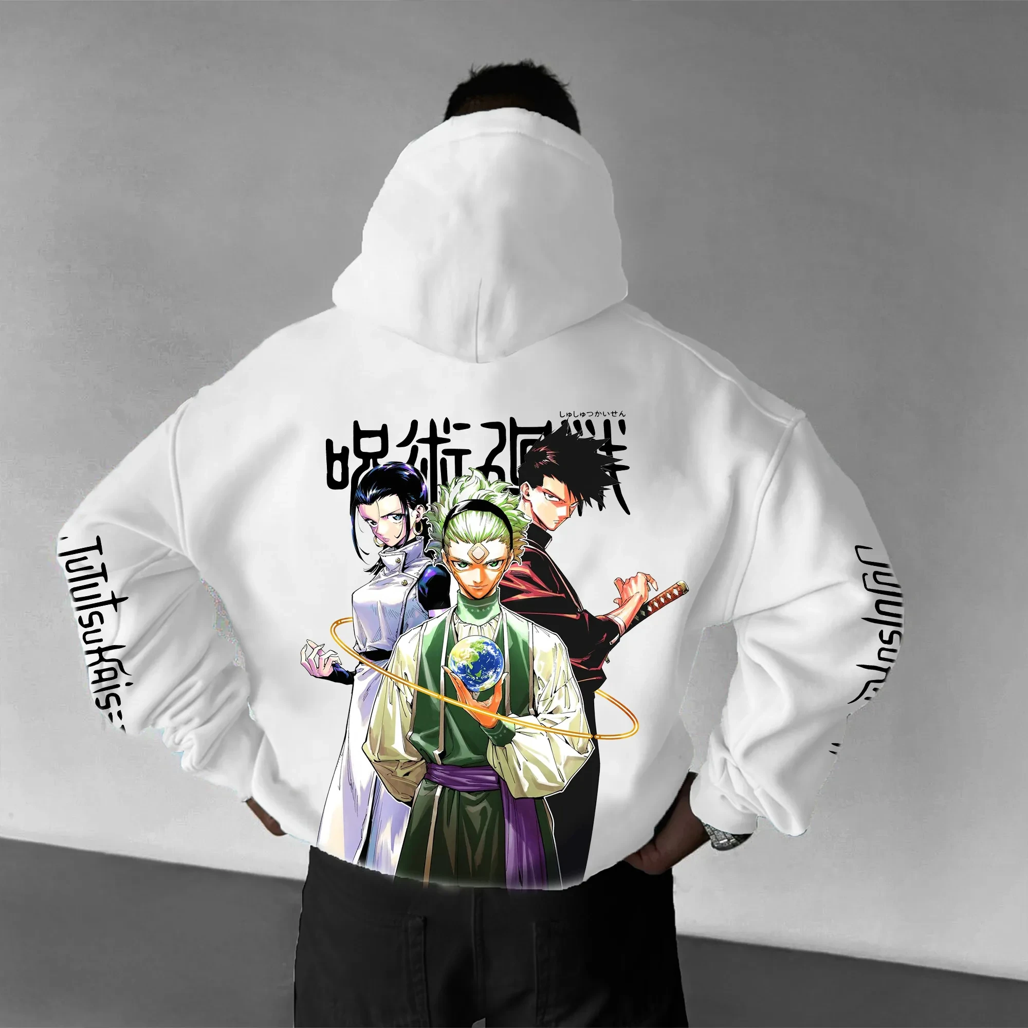 

Jujutsu Kaisen, новинка 2029, осенне-зимний пуловер, мужская уличная одежда, повседневные брюки в стиле хип-хоп, свободный удобный свитер, топ