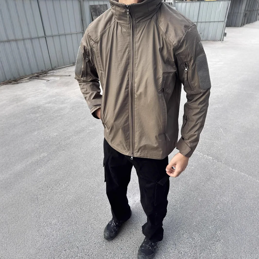 American Ranger Tactical Waterproof Spring And Autumn Tough Guy Showy Jacket Hooded Hard Shell Jacket