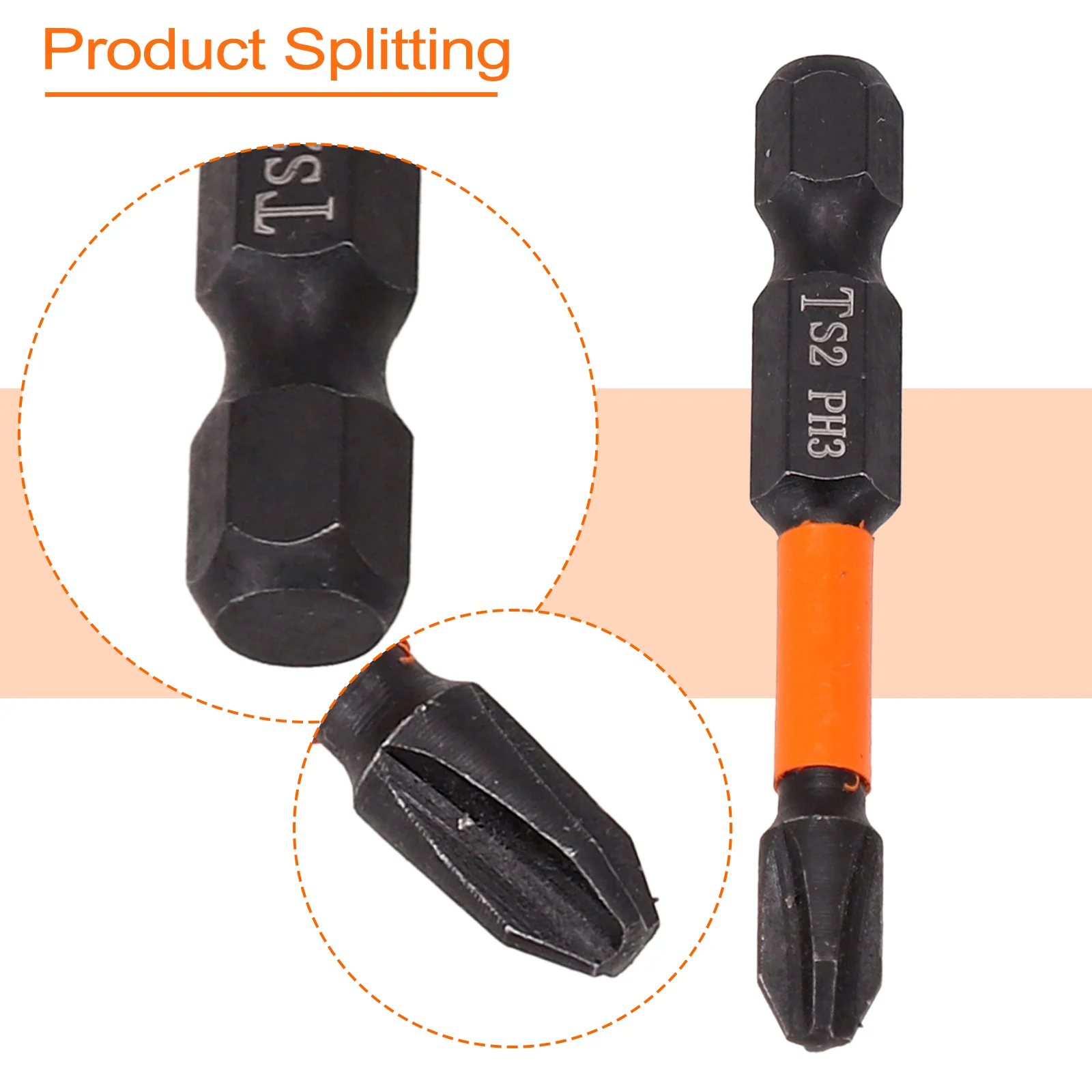 Imagem -05 - Chave de Fenda Elétrica do Impacto Parafuso de Aço de Liga Sextavada Cabeça Magnética do Lote Bocado Ph1 Ph2 Ph3 Ph3 Ph1 Pz2 Pz3 1pc