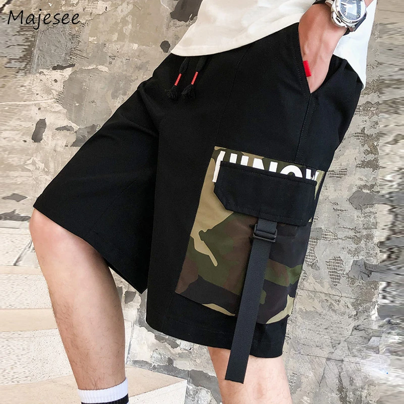 Cargo Shorts Men Baggy Casual Sporty Joggers Multi-pockets Chic Streetwear Handsome Breathable All-match American Fashion Summer