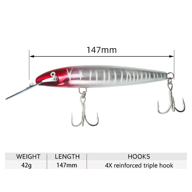 Minnow Fishing Lures Diving 4.5-5.4m 14cm Rapala CDMAG14 Isca Artificial Bait Wobbler Bass Mackerel Tuna Grouper Pike