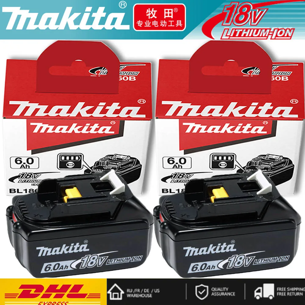 

100% original Makita 6.0Ah 18V Rechargeable Battery for Makita 18V BL1830 BL1830B BL1840 BL1840B BL1850 BL1850B Power Tools