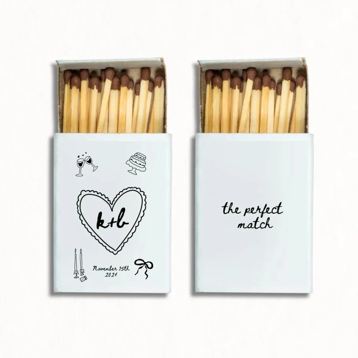 

Hand Drawn Wedding Matchbox Template Bridal Shower Template for Matchboxes Wedding Favors for Wedding Design Custom Matchbox