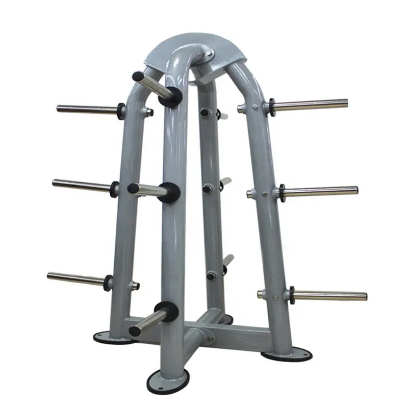 

4-Sided Tree Weight Plate Rack Custom Logo Metal Barbell Fitness Storage 2026