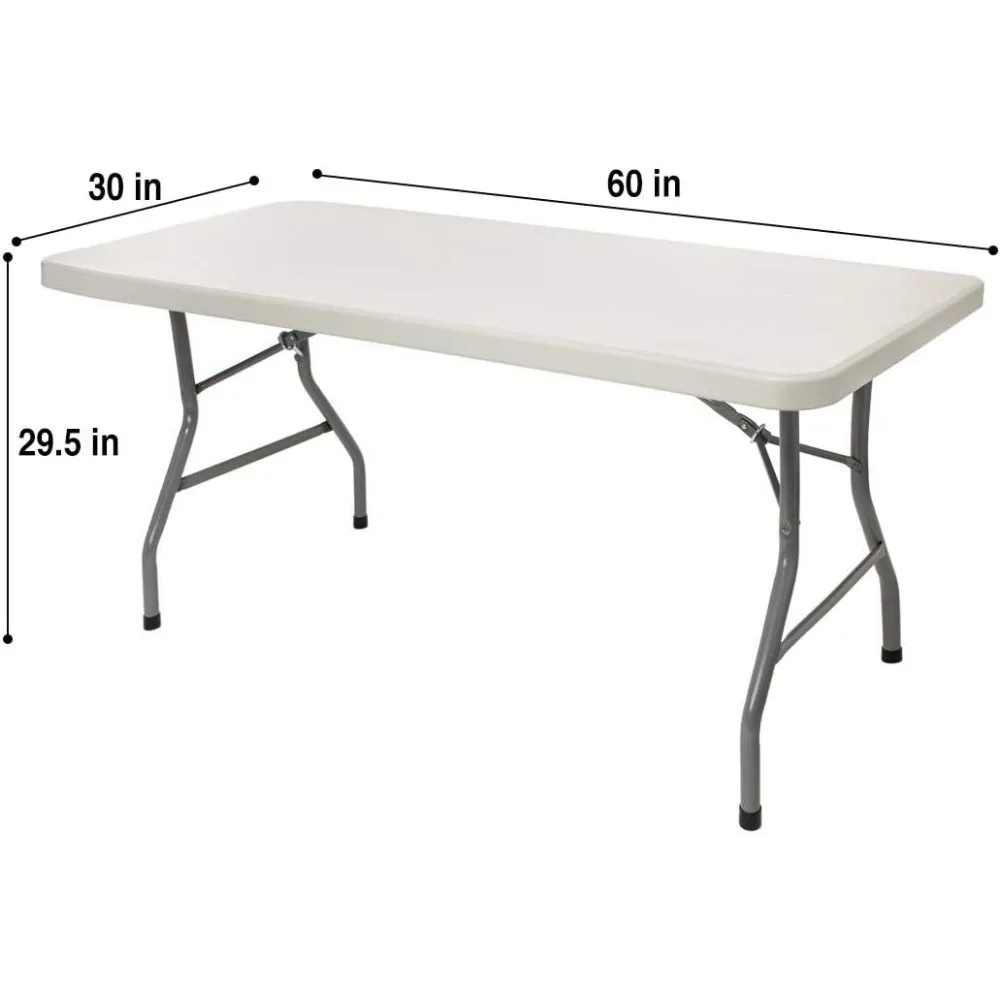 Mesa dobrável Heavy Duty, 5 pés, 30 "x 60", cinza claro