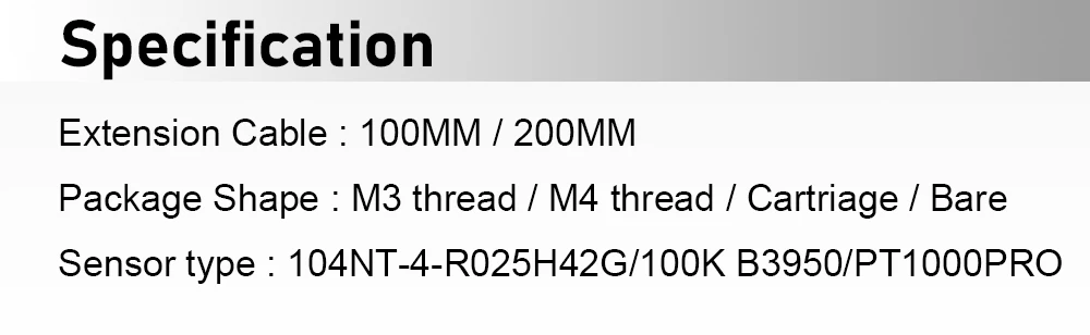 Trianglelab ® NTC 100K Ohm B3950 Thermistor-Kartuschensensor für Hohe Temperaturen bis 280°C ℃ für V6 PT100 V6 Heizblock 3D-Drucker – Detail 27